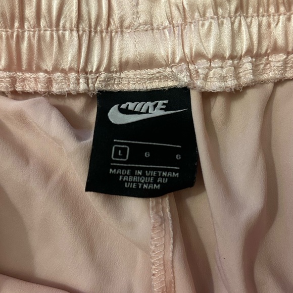 Nike Women's Satin Athletic Shorts - Light Pink - Picture 2 of 3